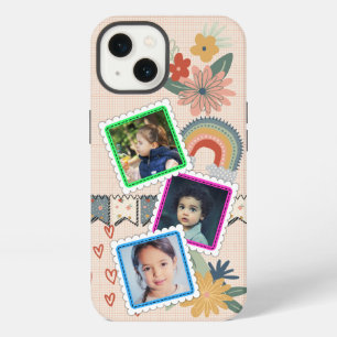 Joyful rainbow, flowers, hearts & flags custom iPhone 13 case