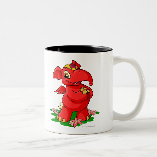 Joyful red Elephante in Shenkuu Two-Tone Coffee Mug (Right)