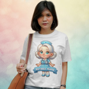 Joyful Retirement: Charming Retired Nurse T-Shirt