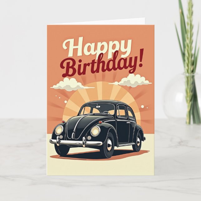 Joyful Retro Car Card (Front)