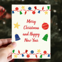 Joyful retro Christmas ornaments