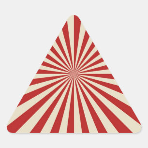 Joyful Retro Vintage Popcorn Classic Spin Wheel Triangle Sticker