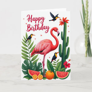 Joyful Rose Bird Card