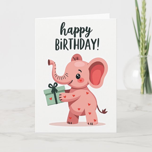 Joyful Rose Birthday Card (Front)