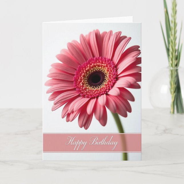 Joyful Rose Bloom Birthday Card (Front)