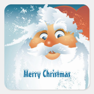 Joyful Santa Christmas Sticker