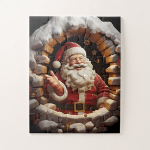 Joyful Santa Lover's Holiday Jigsaw Puzzle