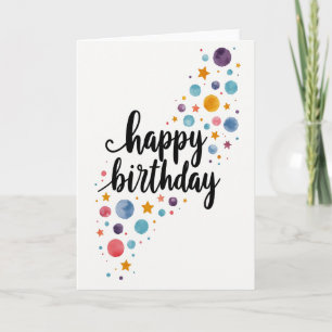 Joyful Script Birthday Card
