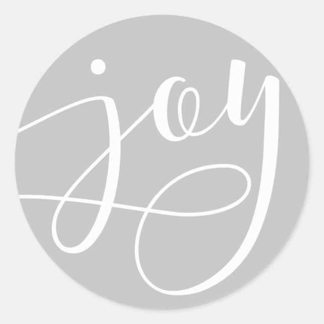 Joyful Script Classic Round Sticker (Front)