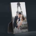 Joyful Script Tabletop Easel Photo Plaque<br><div class="desc">Tabletop plaque with a built-in easel features your favourite photo with JOYFUL in a beautiful script and your details in chic lettering. CHANGE the text to anything! Great as a gift or to display your favourite photo in your own home. Your image colours are put directly on the hardboard panel...</div>