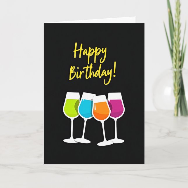 Joyful Scripted Glasses Card (Front)