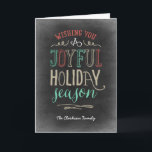 Joyful Season Holiday Greeting Card<br><div class="desc">Celebrate the season with this modern and stylish holiday card from Berry Berry Sweet.</div>