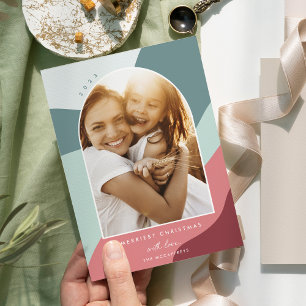 Joyful Shades   Vertical Arch Photo Holiday Card