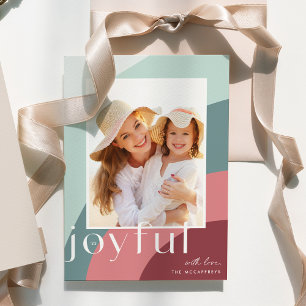 Joyful Shades Vertical Photo Holiday Card