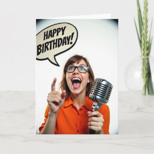 Joyful Shouting Birthday Card