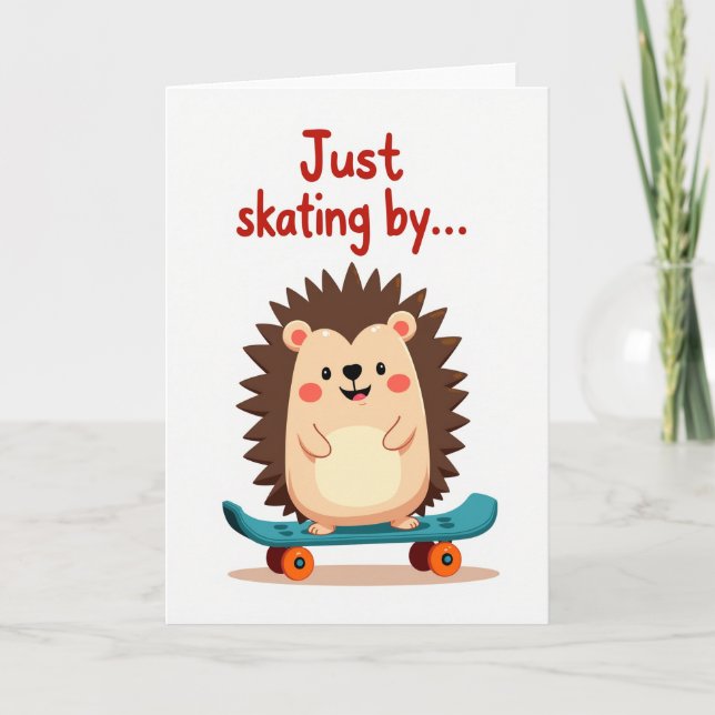 Joyful Skater Critter Card (Front)