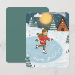"Joyful skater" Holiday Card