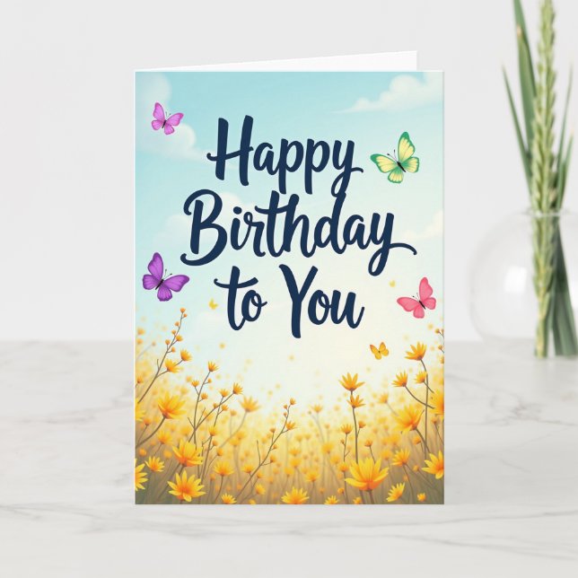 Joyful Sky Birthday Card (Front)