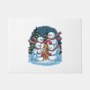 Joyful Snowman Family Doormat