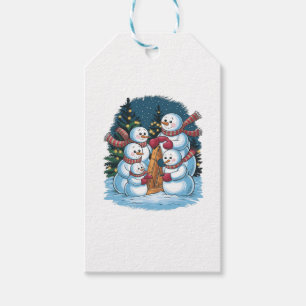 Joyful Snowman Family Gift Tags