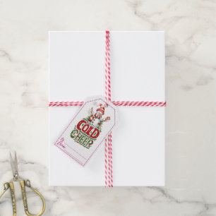 Joyful snowman holiday gift tags