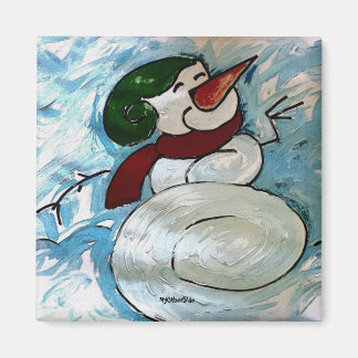 Joyful Snowman Magnet