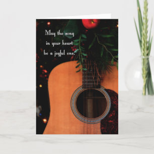 Joyful Song Acoustic Guitar Christmas Card