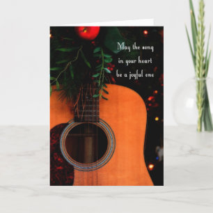 Joyful Song Acoustic Guitar Christmas Card