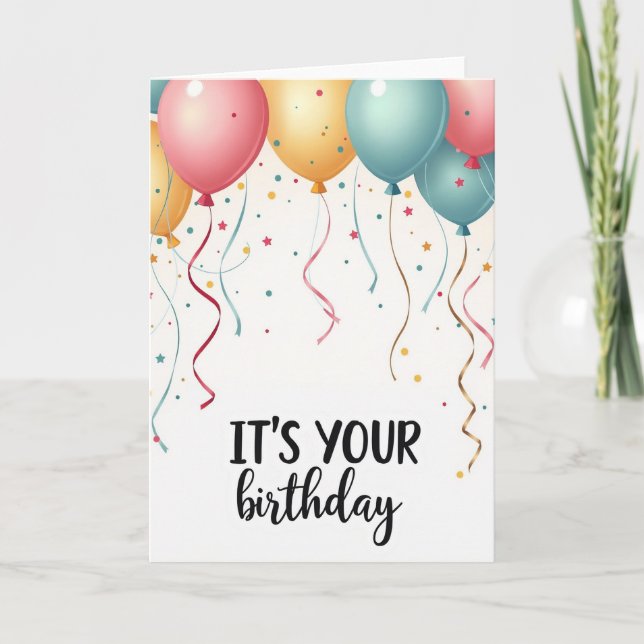 Joyful Spheres Birthday Card (Front)