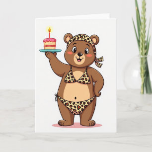 Joyful Spotted Bear Card