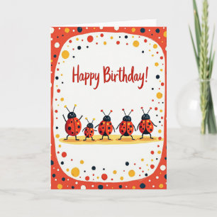 Joyful Spotted Bugs Card