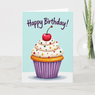 Joyful Sprinkled Cupcake Card