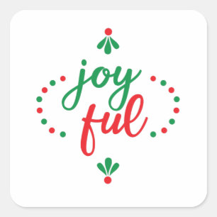 Joyful Square Sticker