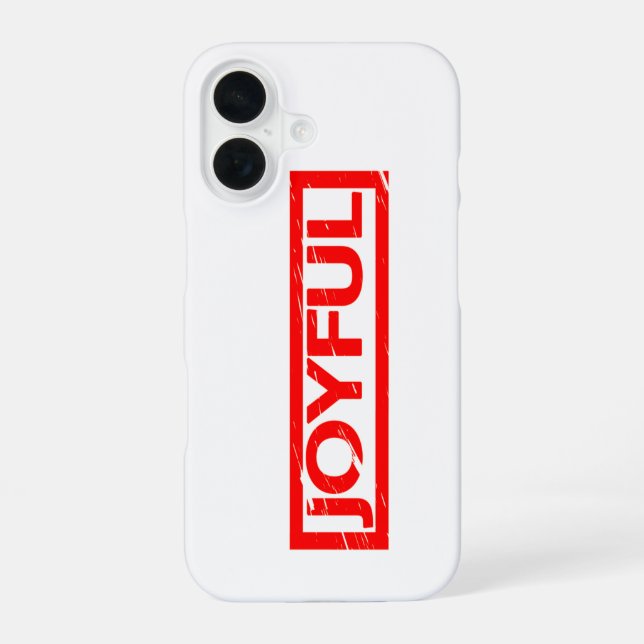 Joyful Stamp iPhone 16 Case (Back)