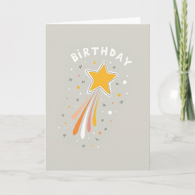 Joyful Star Burst Birthday Card (Front)