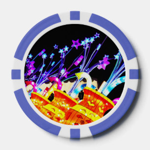Joyful Starry Bursts Poker Chips