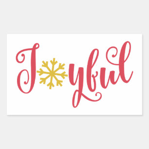 Joyful Sticker – Cheerful Holiday Vinyl Decal 
