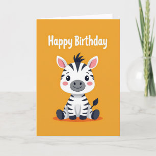 Joyful Striped Animal Card