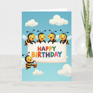 Joyful Striped Figures Card