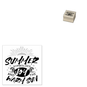 Joyful Summer Bliss - Warm Sun Quote Rubber Stamp