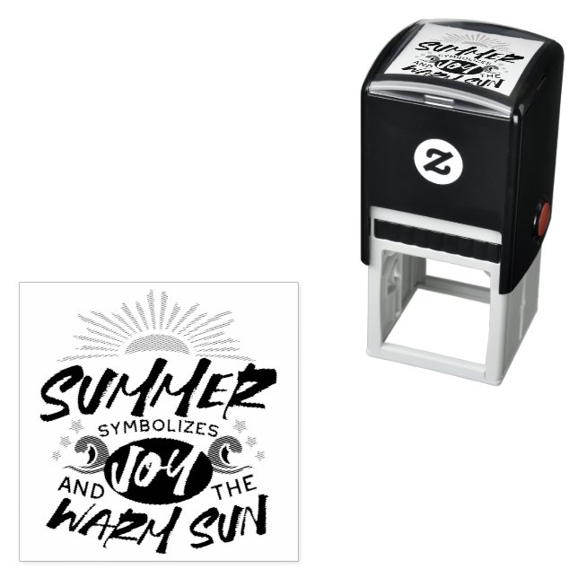 Joyful Summer Bliss - Warm Sun Quote Self-inking Stamp (In Situ)