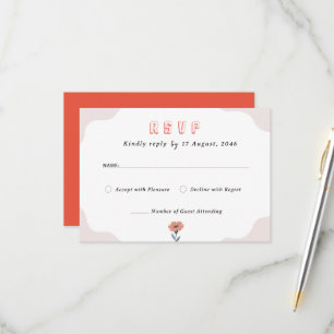 Joyful Summer Floral Wedding Invitation RSVP Cards