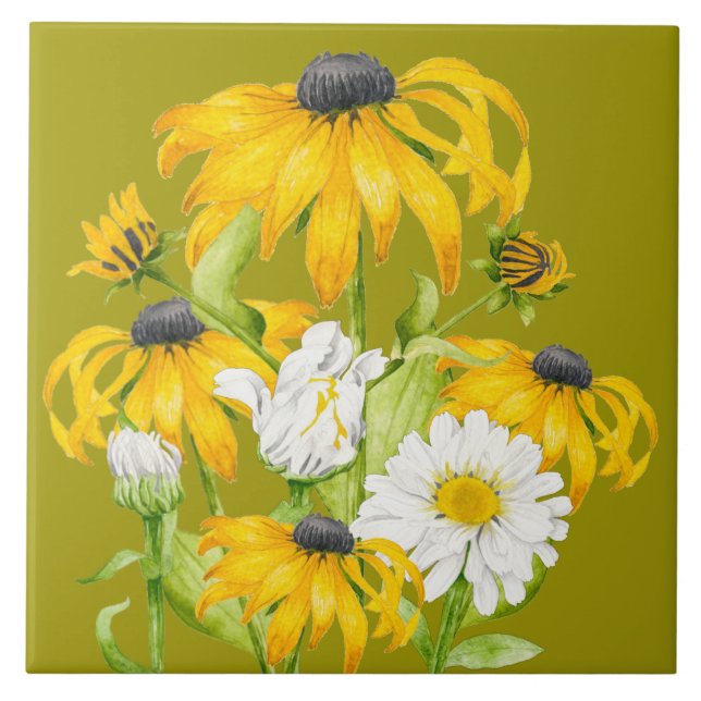 Joyful Summer on a Ceramic Tile (Front)