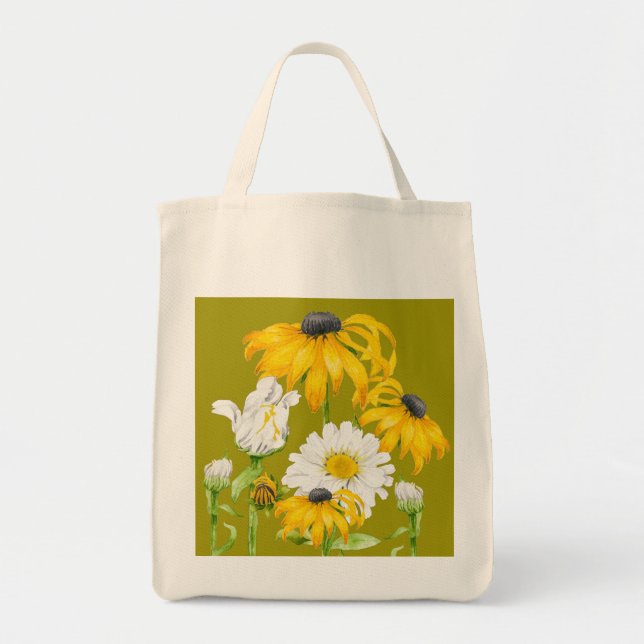 Joyful Summer on a Grocery Tote Bag (Front)