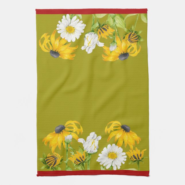 Joyful Summer on a Kitchen Towel (Vertical)