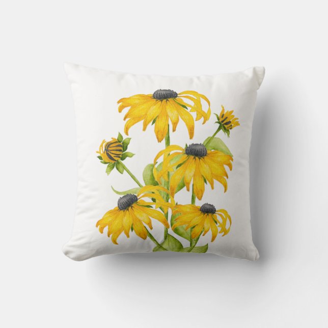 Joyful Summer on a Throw Pillow (B) (Front)
