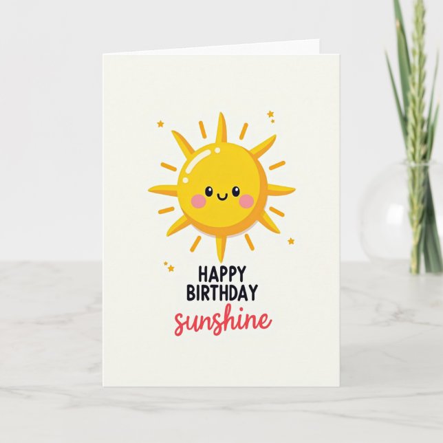 Joyful Sun Birthday Card (Front)