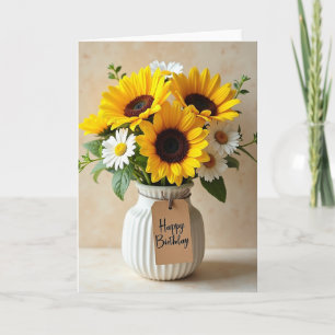 Joyful Sun Blooms Birthday Card