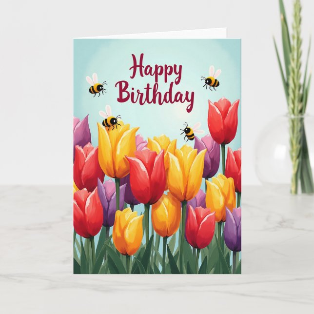 Joyful Sunny Floral Card (Front)