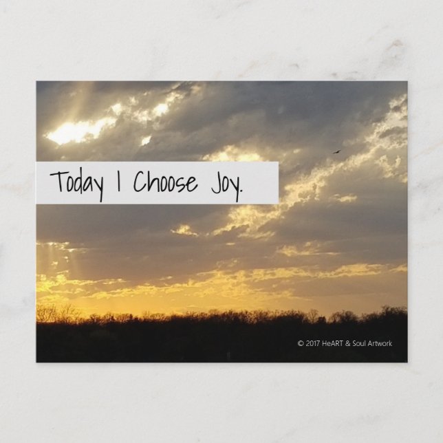 Joyful Sunset Postcard (Front)